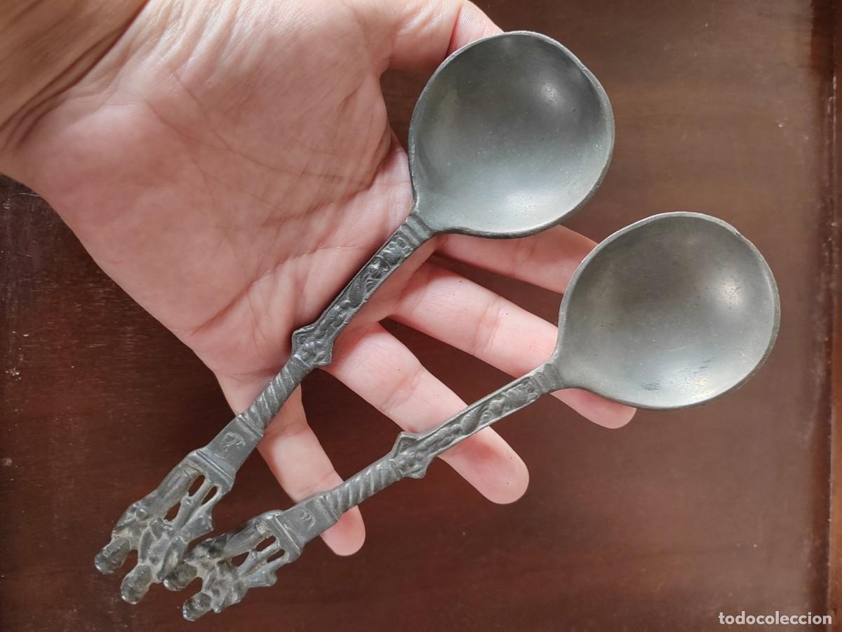 Antig&uuml;edades: Cucharas antiguas de plomo - Foto 2