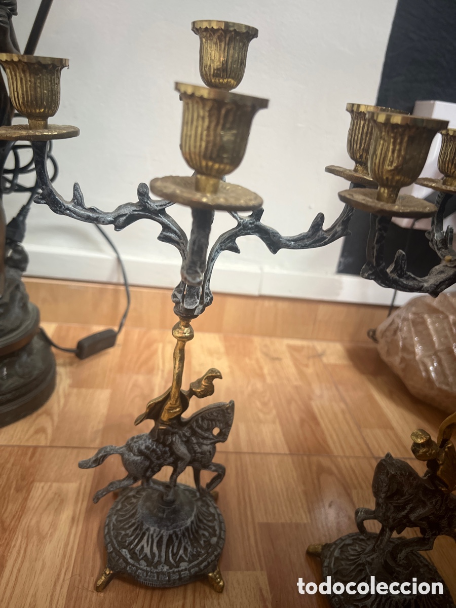 Antig&uuml;edades: Conjunto de 2 candelabros - Foto 2