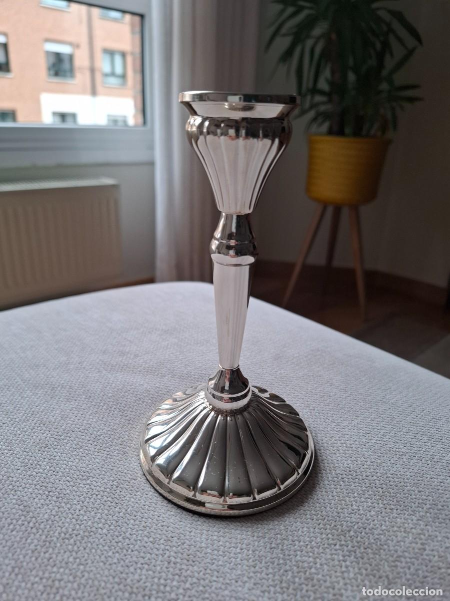 Antig&uuml;edades: Candelabro plata 16 cms - Foto 1