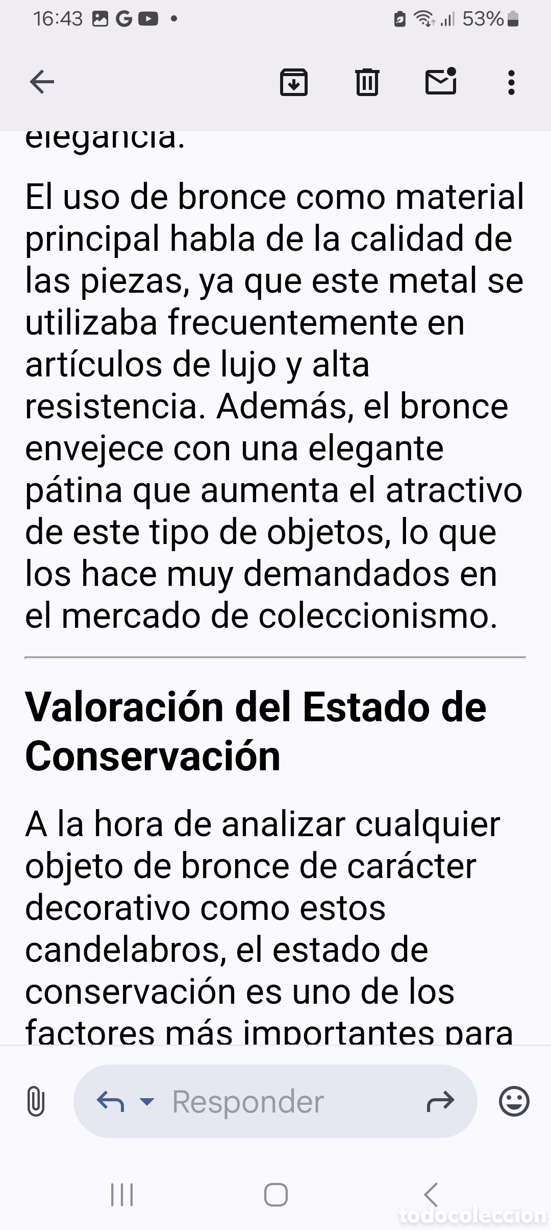 Antig&uuml;edades: CANDELABROS DE BRONCE GRANDES - Foto 14