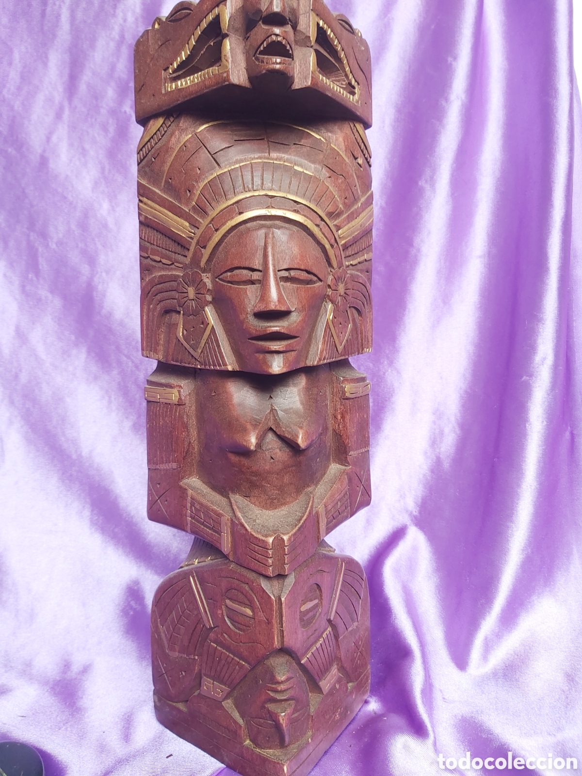 Antig&uuml;edades: Escultura maya tallada en madera - Foto 6