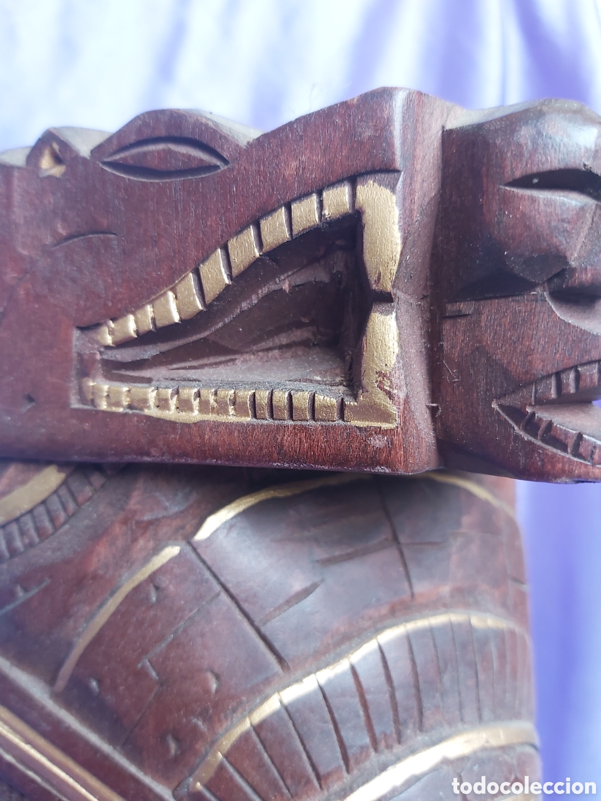 Antig&uuml;edades: Escultura maya tallada en madera - Foto 8
