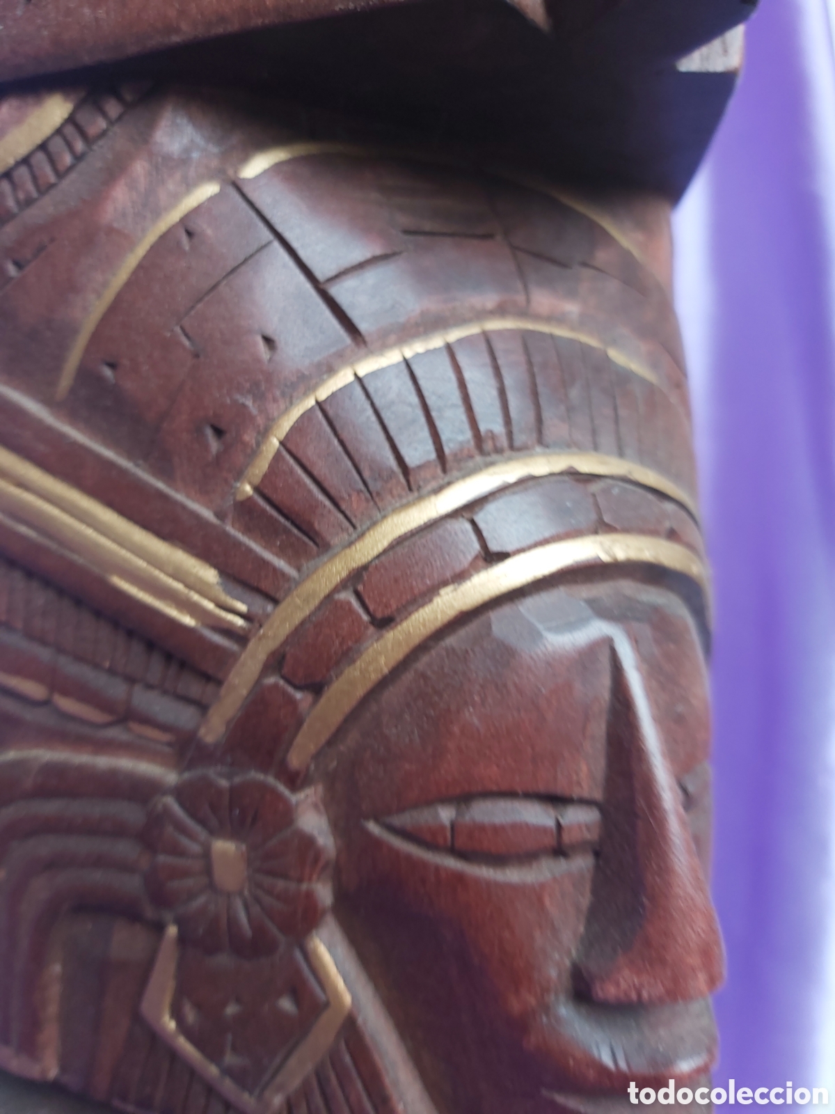 Antig&uuml;edades: Escultura maya tallada en madera - Foto 9