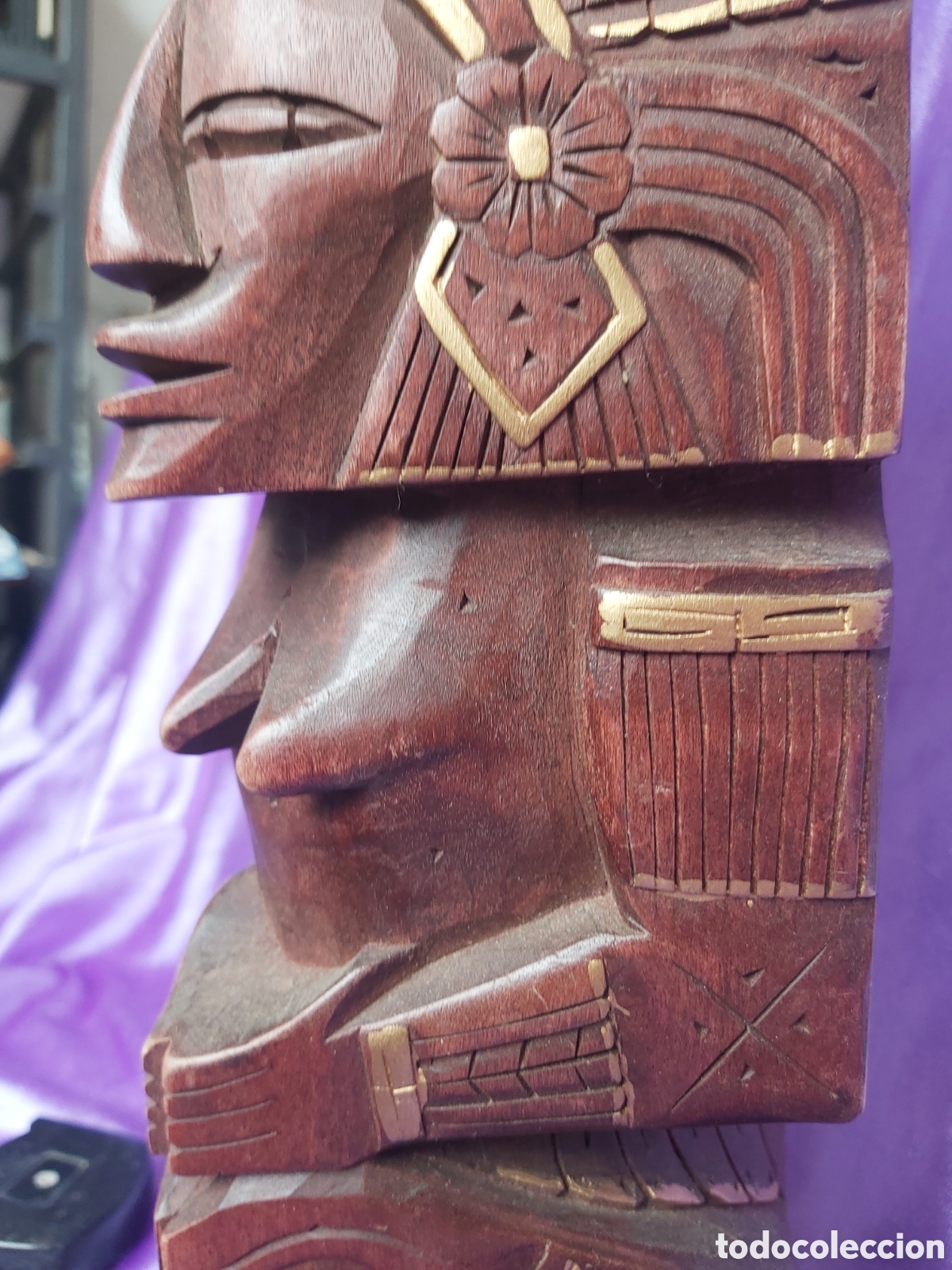 Antig&uuml;edades: Escultura maya tallada en madera - Foto 10