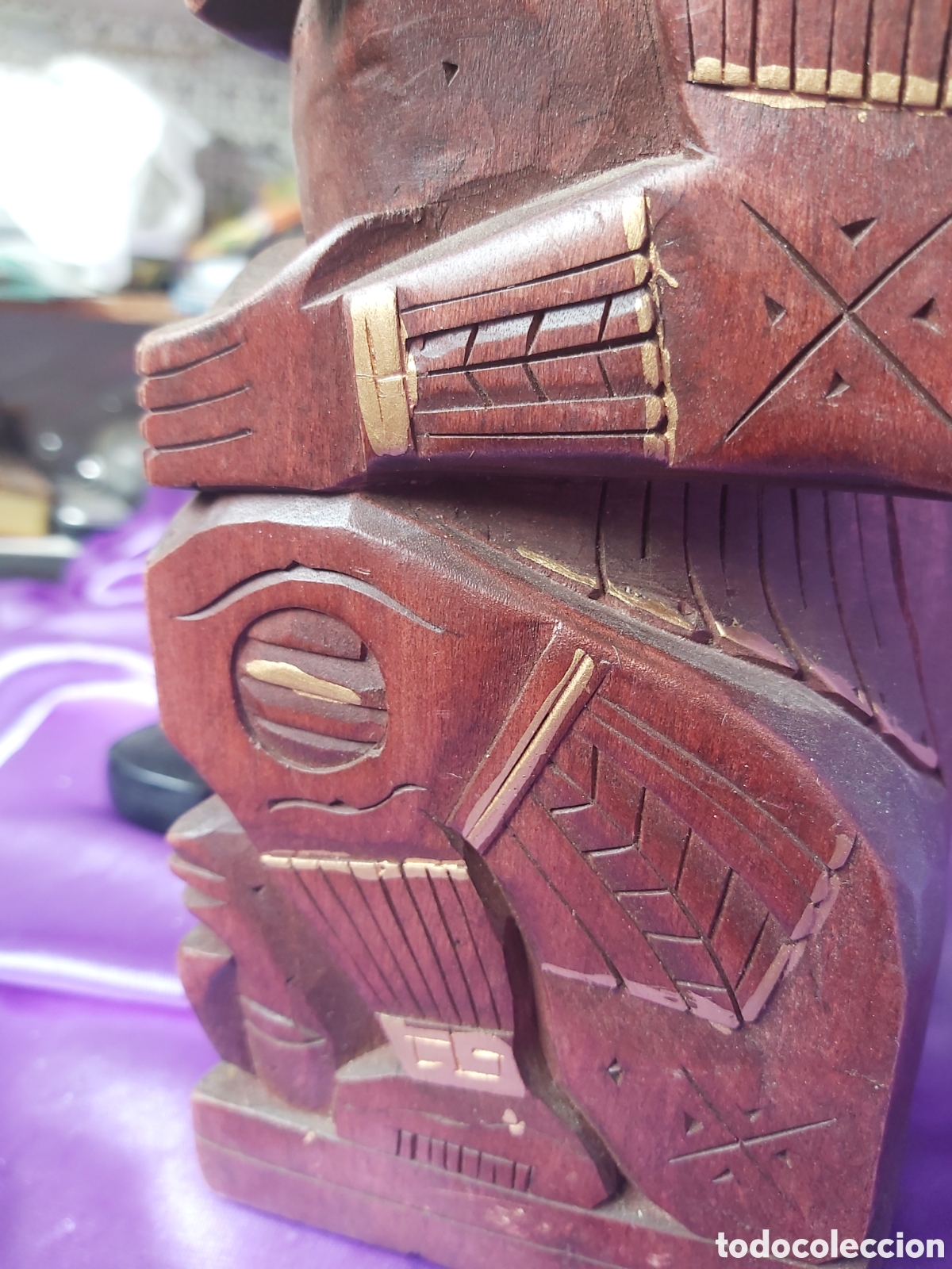 Antig&uuml;edades: Escultura maya tallada en madera - Foto 11