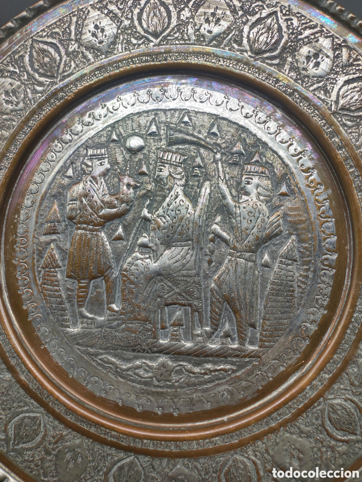 Antig&uuml;edades: Plato Persa siglo XIX - Foto 2