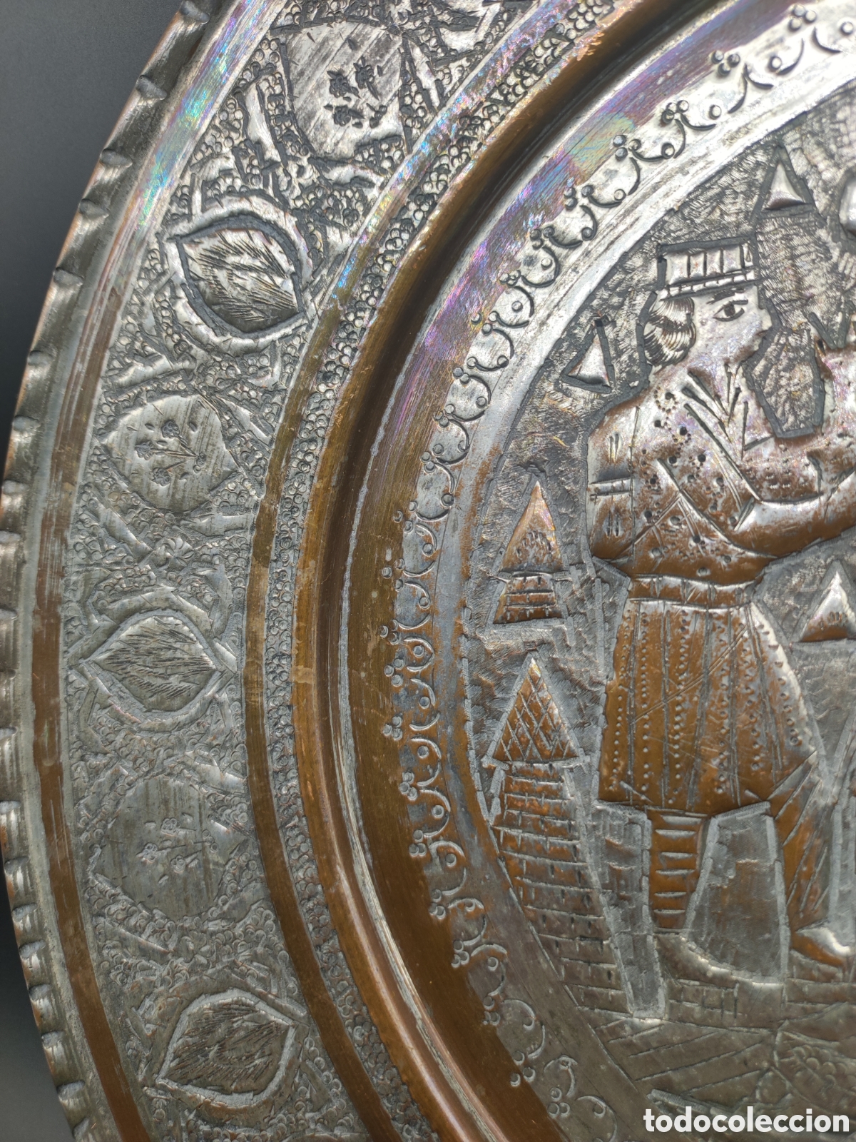 Antig&uuml;edades: Plato Persa siglo XIX - Foto 5
