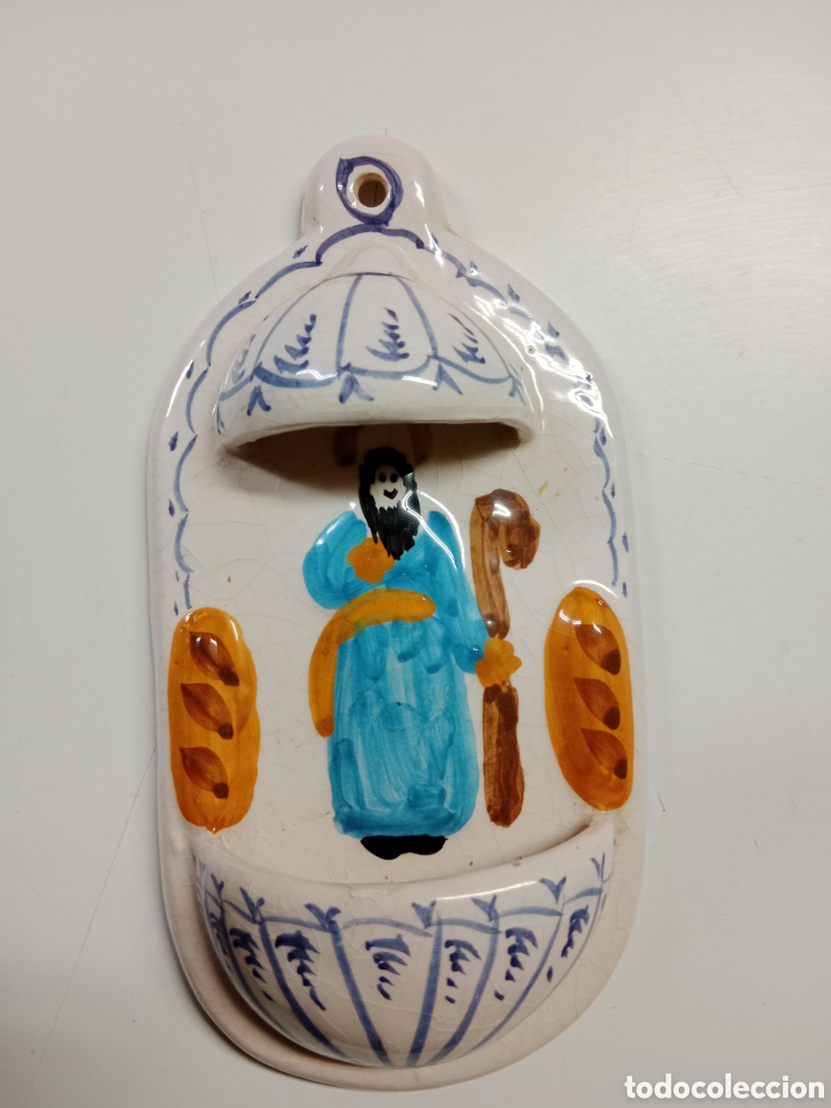 Antig&uuml;edades: Benditero san jose 18 cms - Foto 1