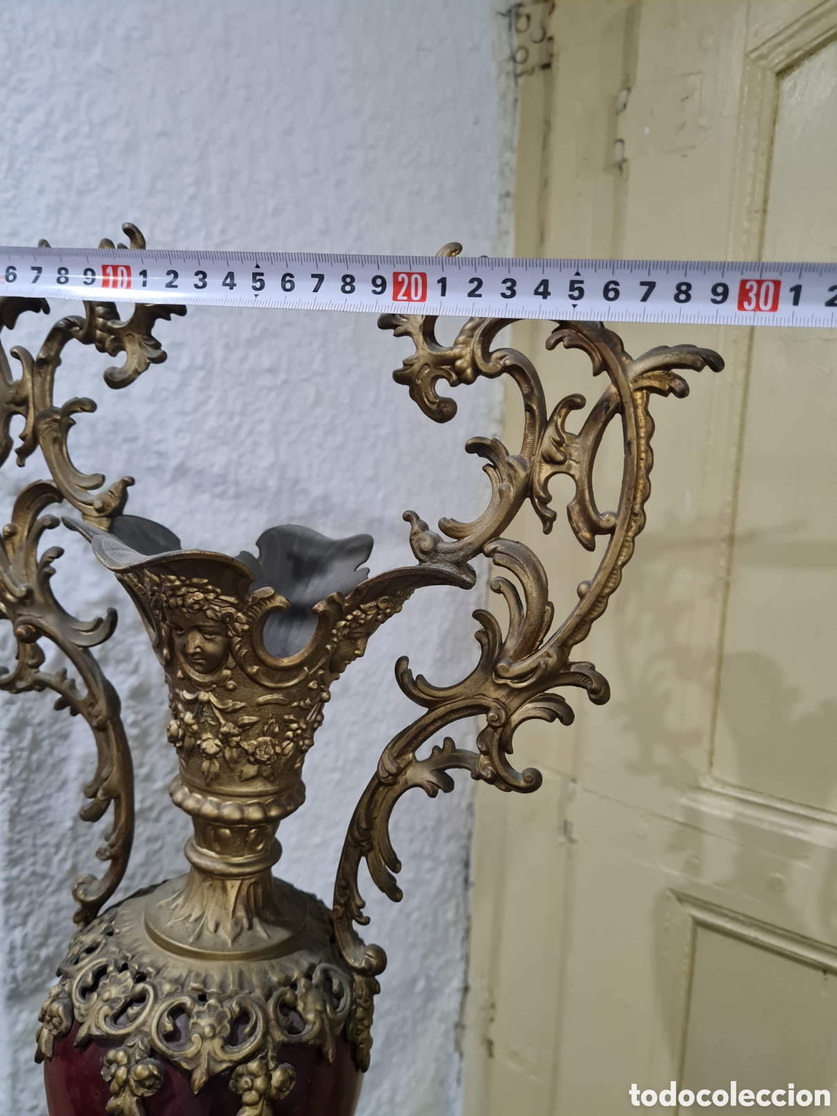 Antig&uuml;edades: Antiguo gran jarr&oacute;n de metal - Foto 9