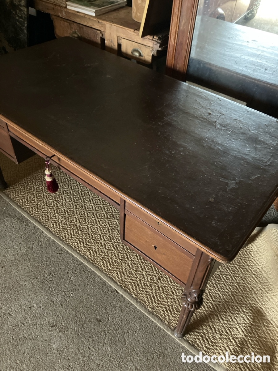 Antig&uuml;edades: Mesa despacho de finales del s. XIX - Foto 4
