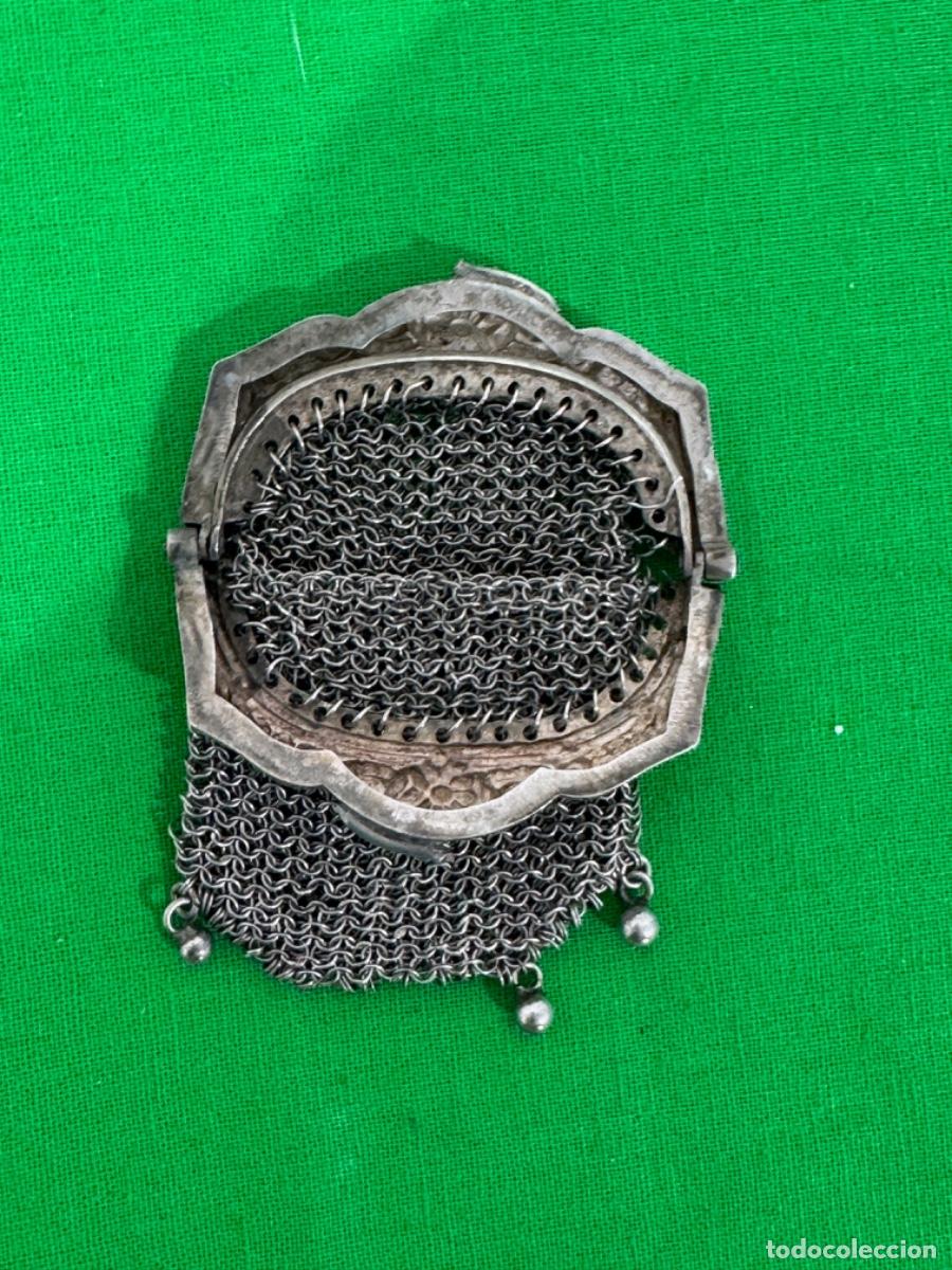 Antig&uuml;edades: ANTIGUO MONEDERO DE MALLA EN PLATA, 26Gr - Foto 2