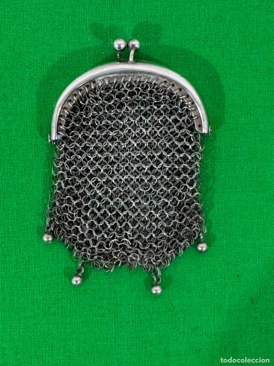 Antig&uuml;edades: ANTIGUO MONEDERO DE MALLA EN PLATA, 16Gr - Foto 1