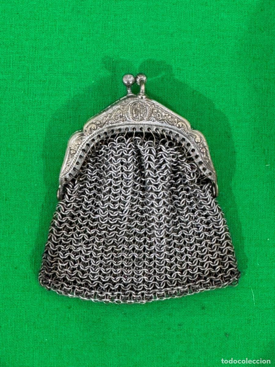 Antig&uuml;edades: ANTIGUO MONEDERO DE MALLA EN PLATA, 41Gr - Foto 1