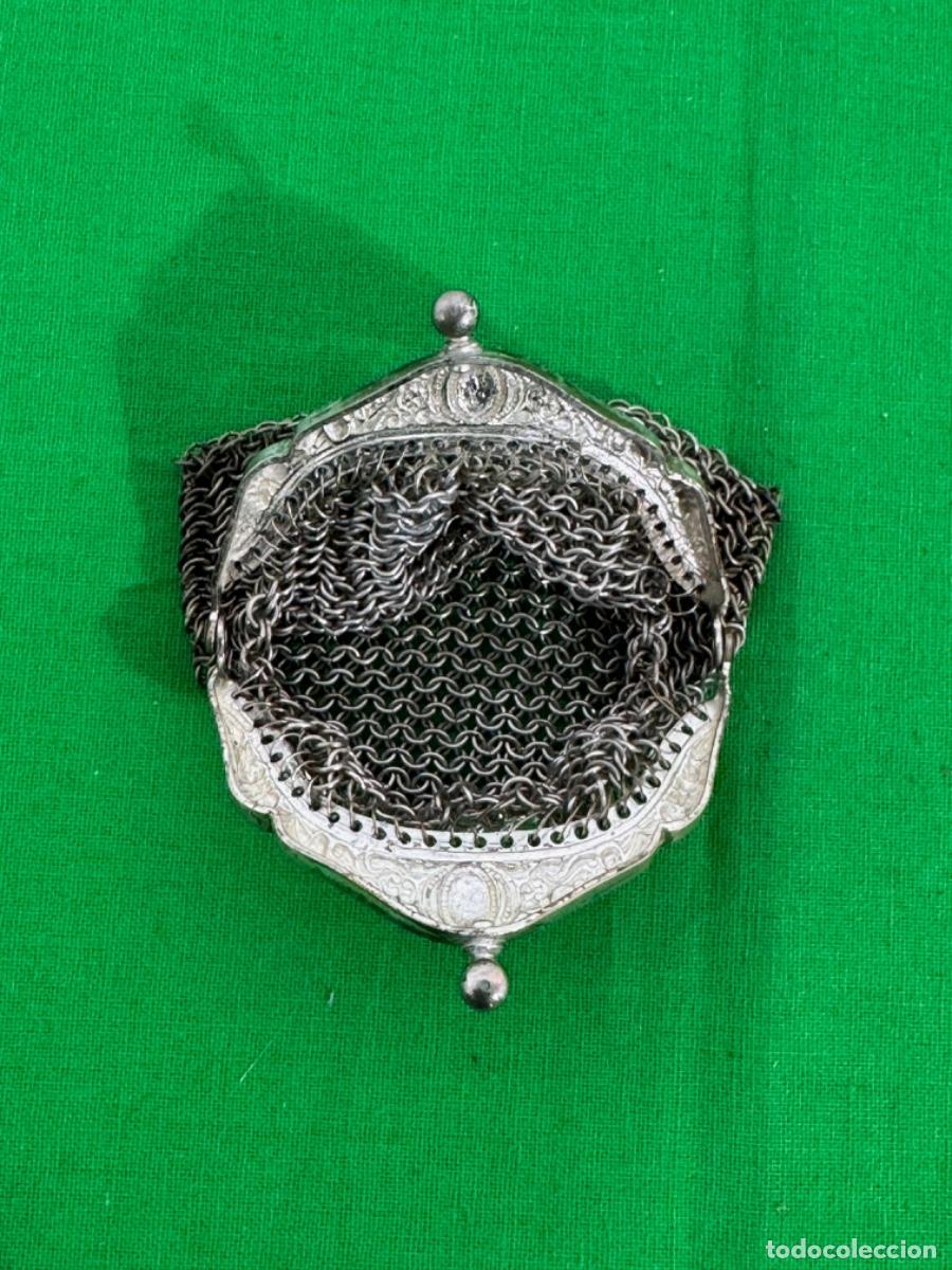 Antig&uuml;edades: ANTIGUO MONEDERO DE MALLA EN PLATA, 41Gr - Foto 3
