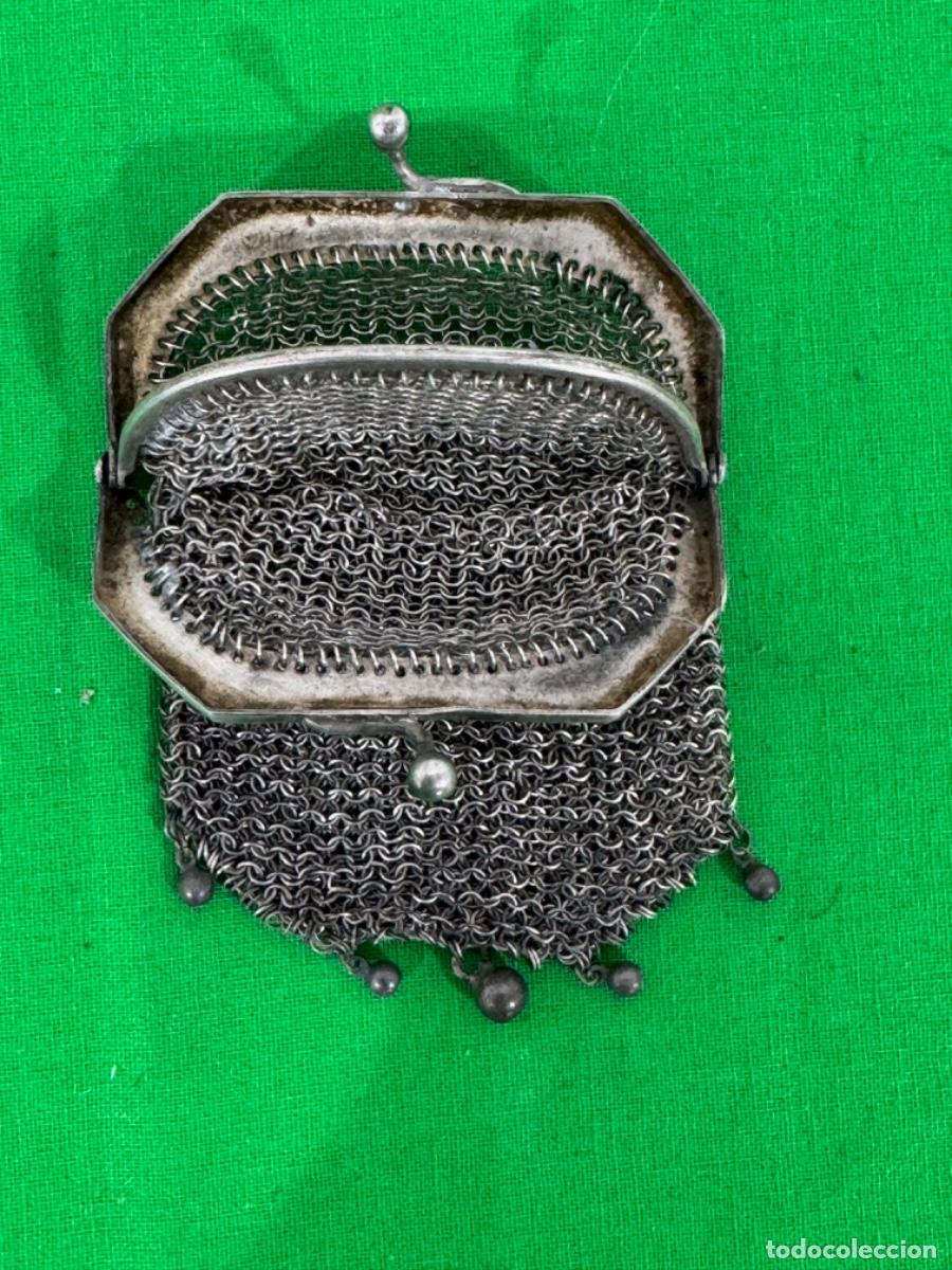 Antig&uuml;edades: ANTIGUO MONEDERO DE MALLA EN PLATA, 48Gr - Foto 3