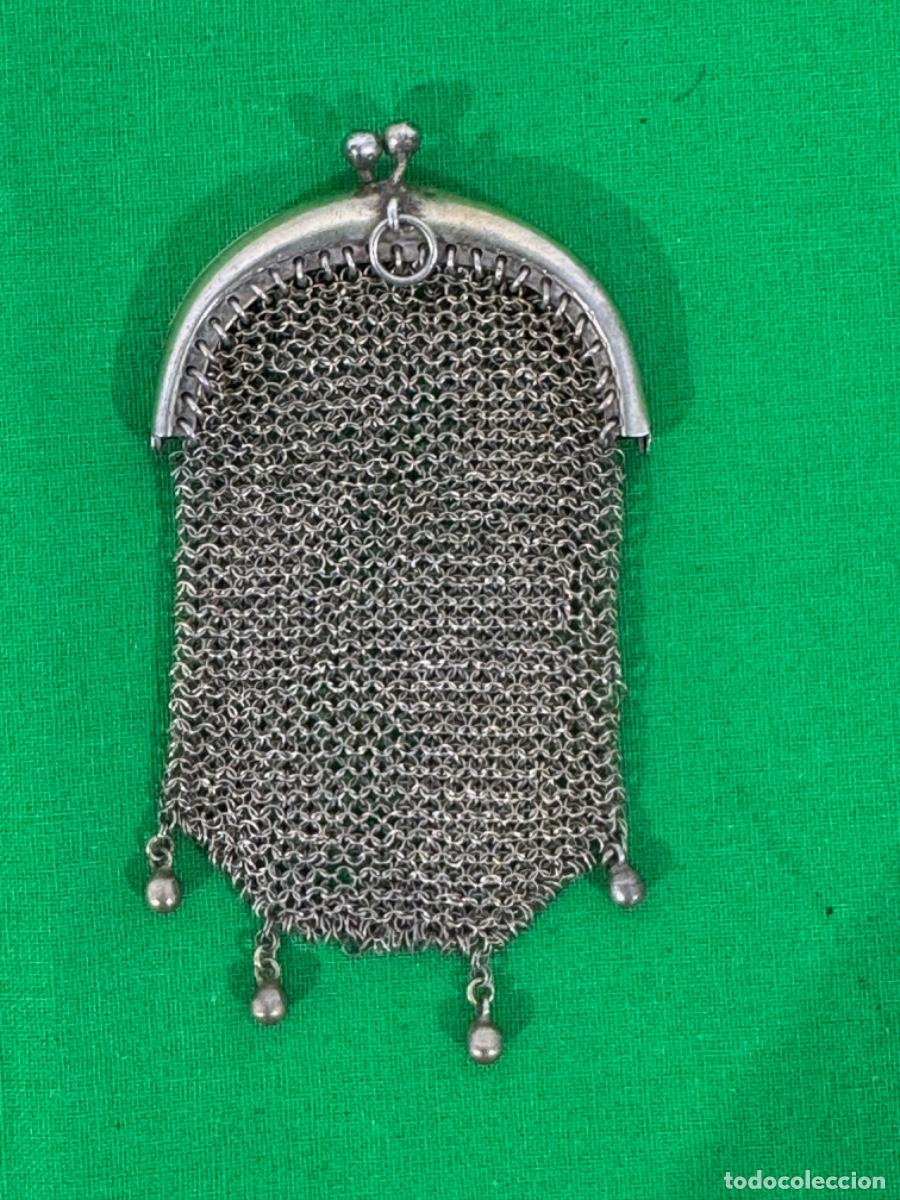 Antig&uuml;edades: ANTIGUO MONEDERO DE MALLA EN PLATA, 20Gr - Foto 1