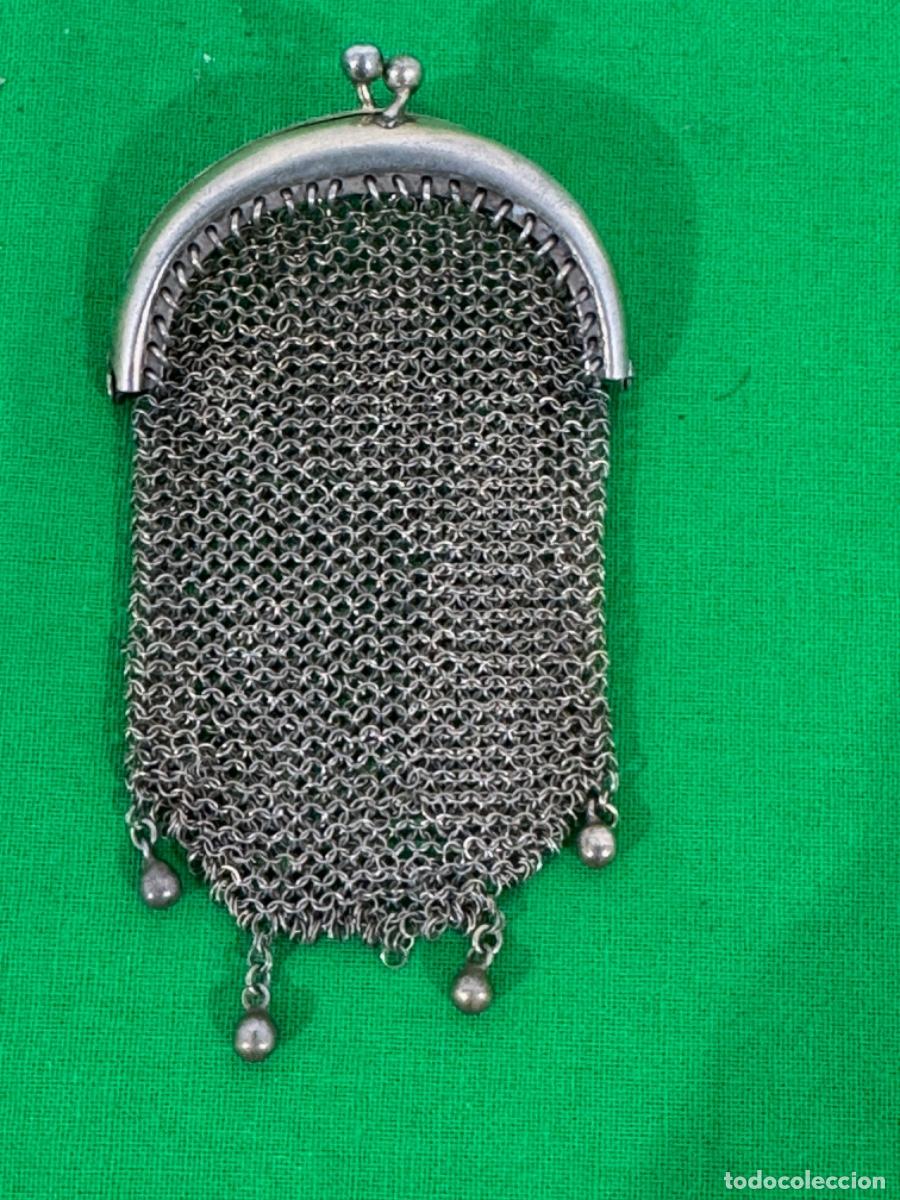 Antig&uuml;edades: ANTIGUO MONEDERO DE MALLA EN PLATA, 20Gr - Foto 2