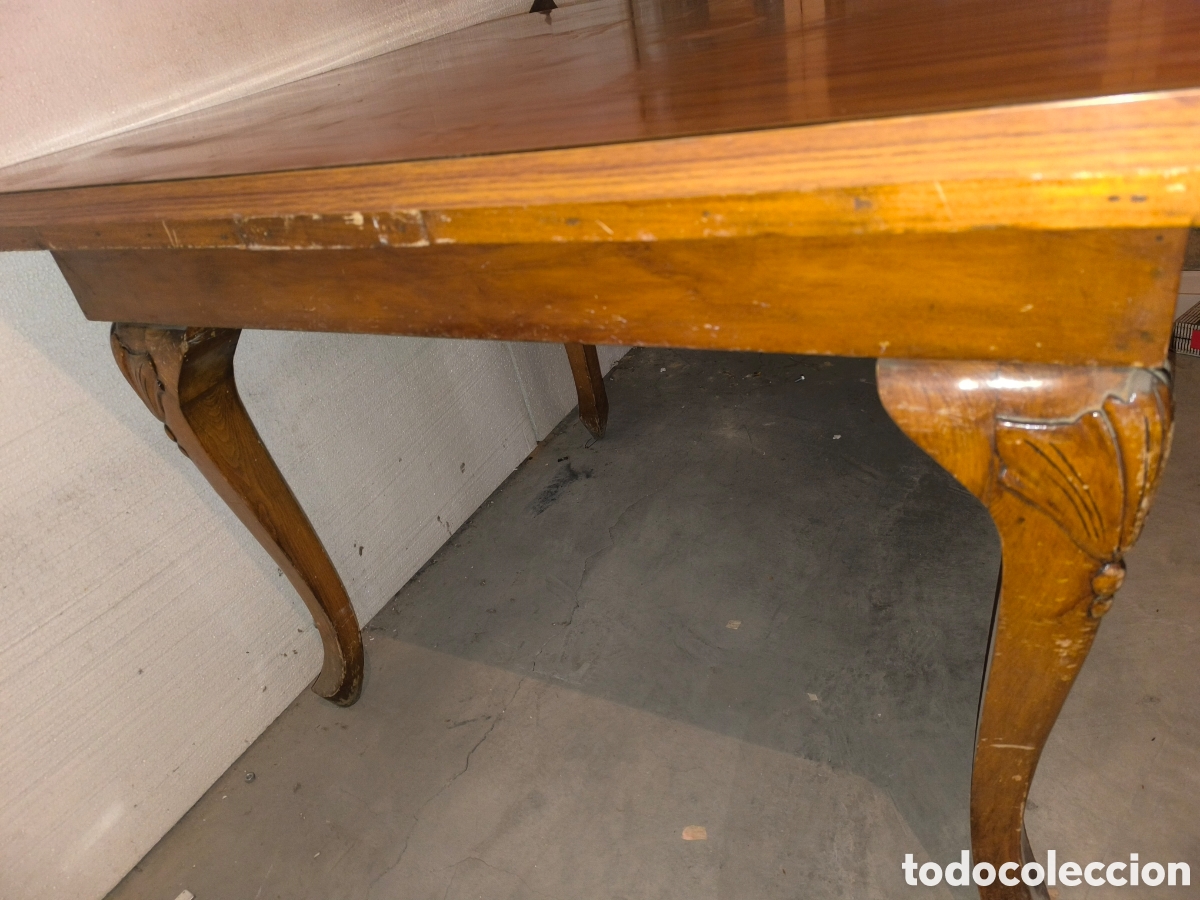 Antig&uuml;edades: Mesa extensible maciza de madera antigua - Foto 4