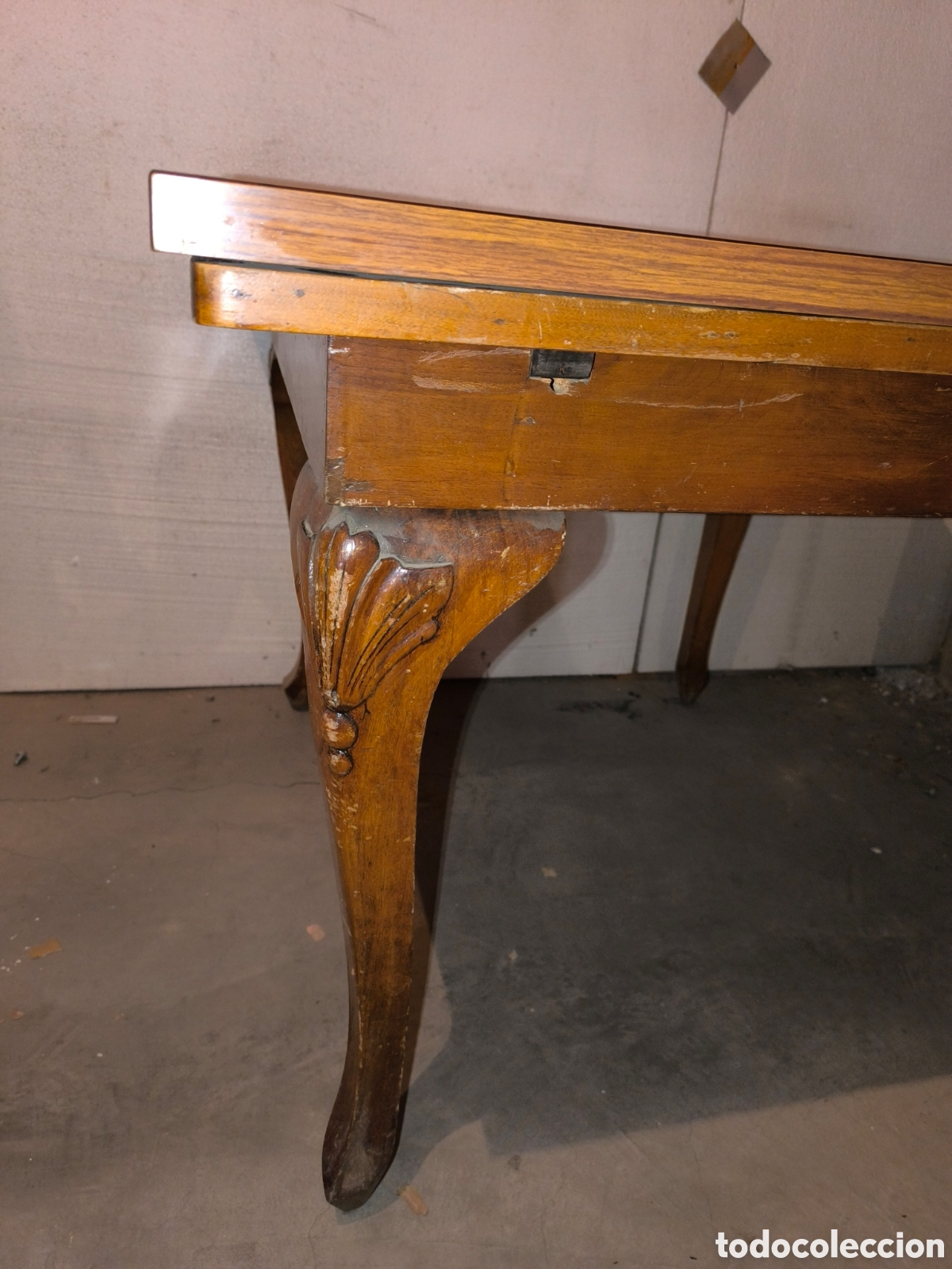 Antig&uuml;edades: Mesa extensible maciza de madera antigua - Foto 5