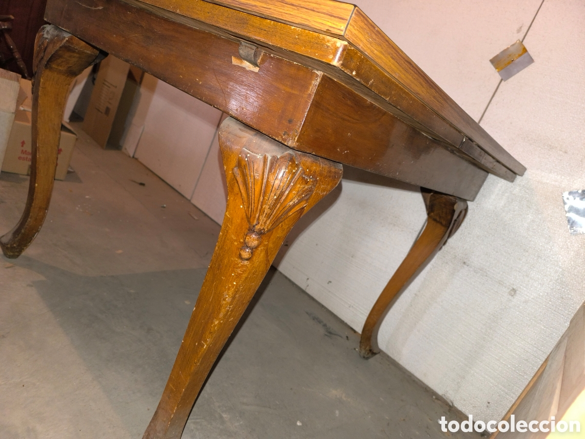 Antig&uuml;edades: Mesa extensible maciza de madera antigua - Foto 6