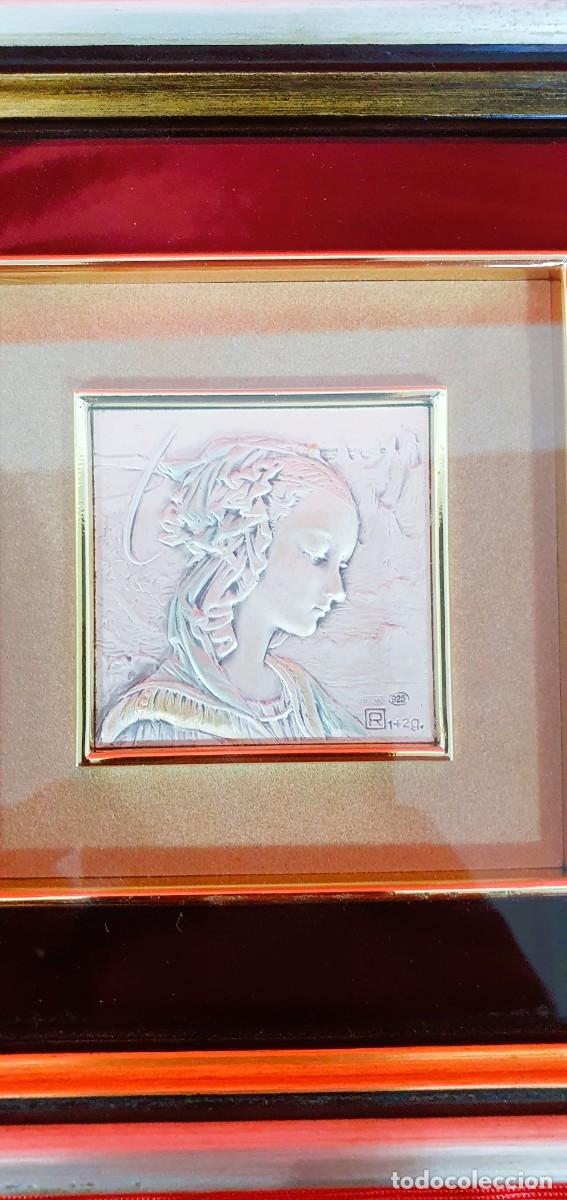 Antig&uuml;edades: CUADRO EDICION ESPECIAL CON FIGURA EN PLATA - Foto 2