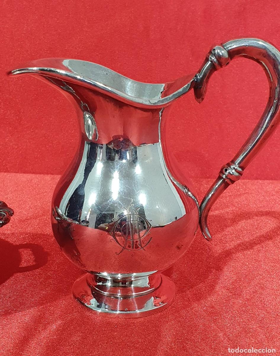 Antig&uuml;edades: Cuenco y jarra plata menese - Foto 2
