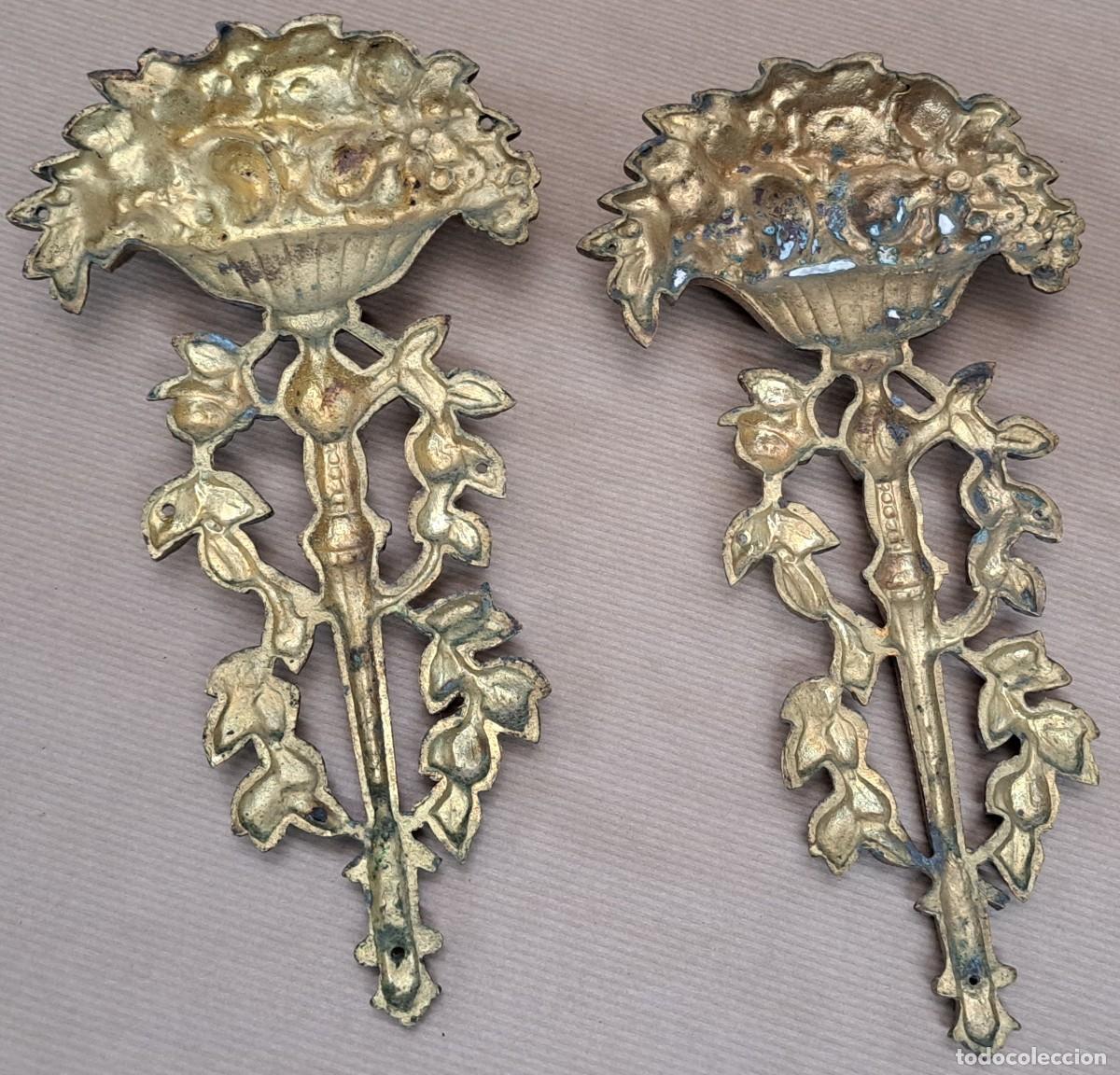 Antig&uuml;edades: 2 adornos de bronce, finales del siglo XIX - Foto 6