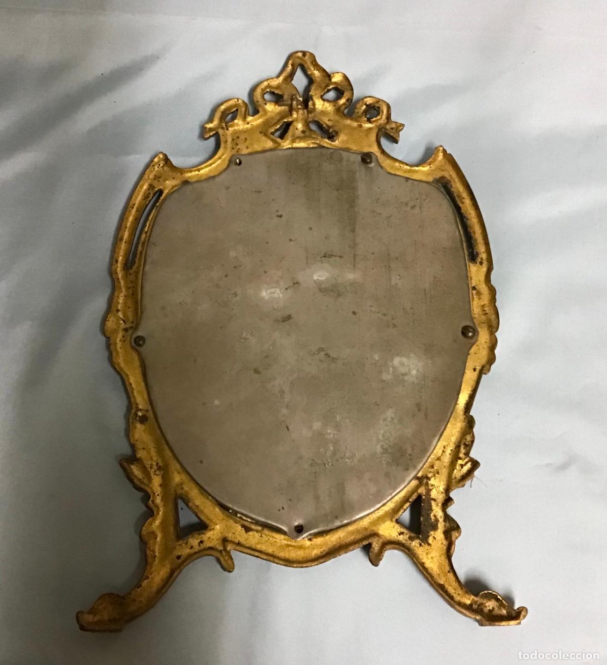 Antig&uuml;edades: ESPEJO DE SOBREMESA, BRONCE DORADO - Foto 2