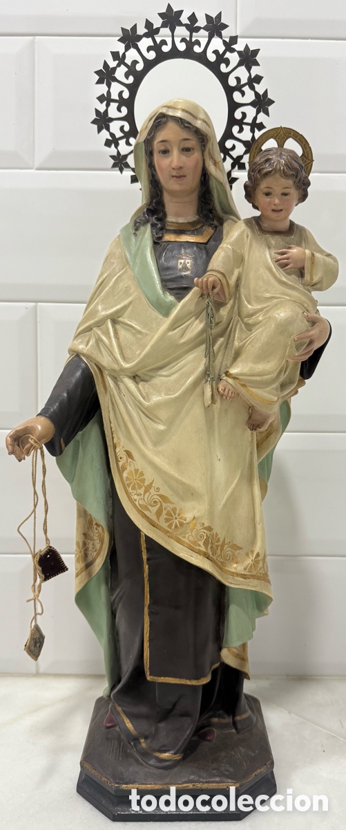 Antig&uuml;edades: ESPECTACULAR GRAN VIRGEN DEL CARMEN PPIOS 1900 - Foto 4