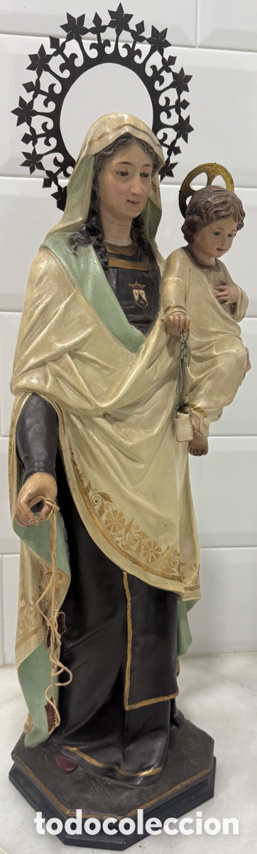 Antig&uuml;edades: ESPECTACULAR GRAN VIRGEN DEL CARMEN PPIOS 1900 - Foto 5