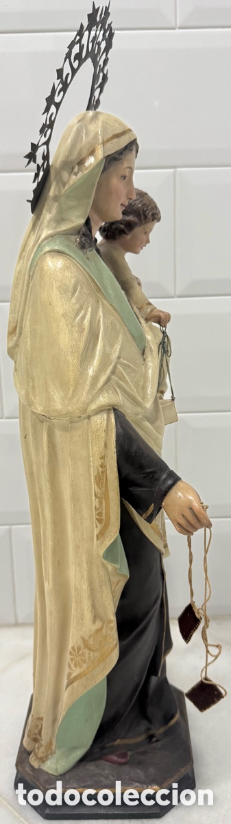 Antig&uuml;edades: ESPECTACULAR GRAN VIRGEN DEL CARMEN PPIOS 1900 - Foto 7