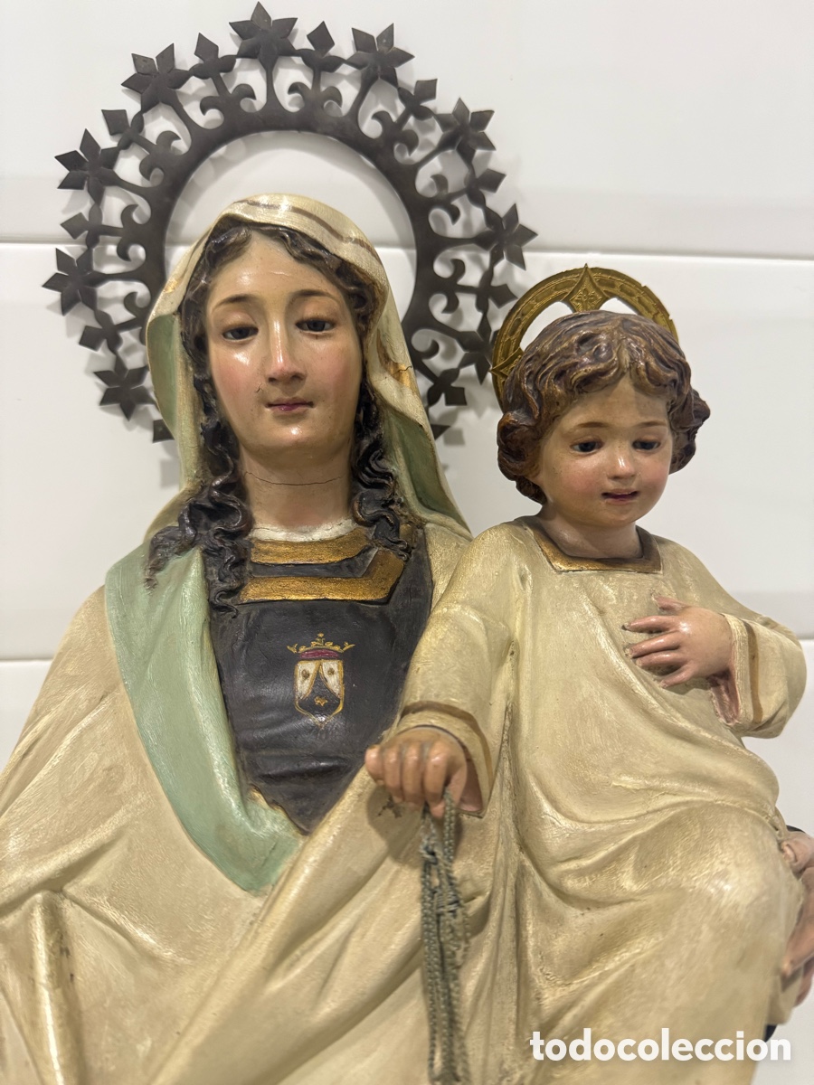 Antig&uuml;edades: ESPECTACULAR GRAN VIRGEN DEL CARMEN PPIOS 1900 - Foto 9