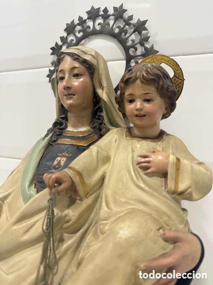 Antig&uuml;edades: ESPECTACULAR GRAN VIRGEN DEL CARMEN PPIOS 1900 - Foto 10