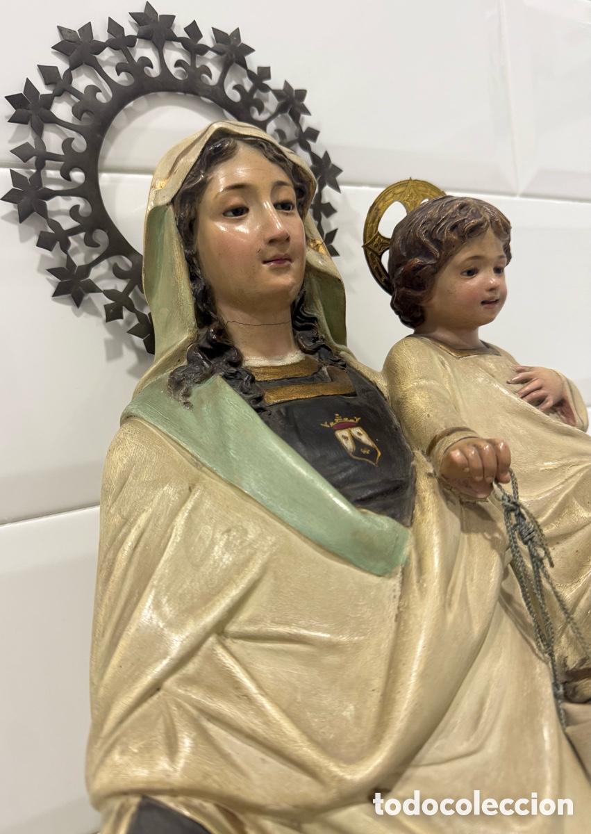 Antig&uuml;edades: ESPECTACULAR GRAN VIRGEN DEL CARMEN PPIOS 1900 - Foto 11