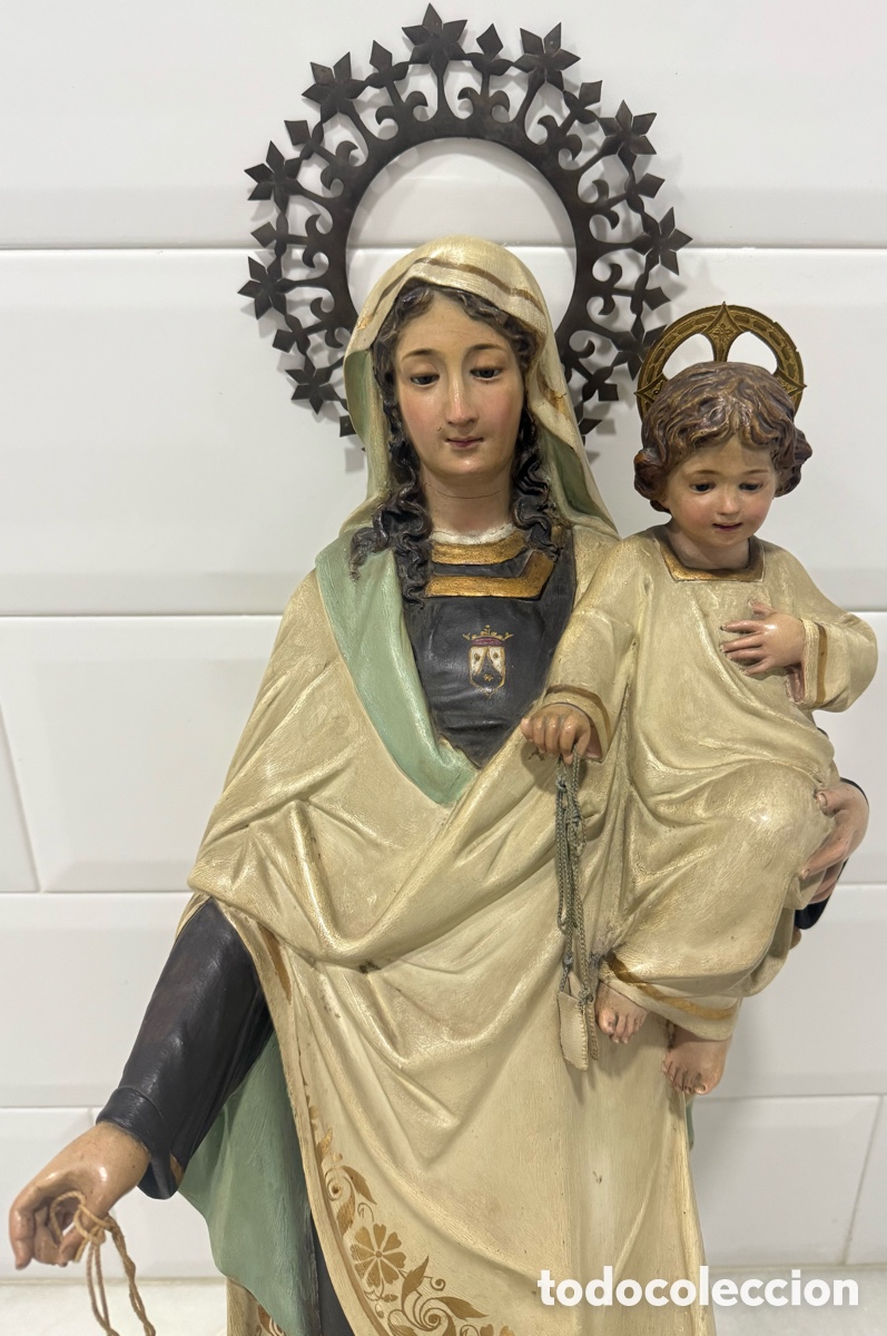 Antig&uuml;edades: ESPECTACULAR GRAN VIRGEN DEL CARMEN PPIOS 1900 - Foto 12