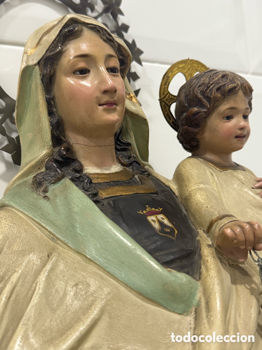 Antig&uuml;edades: ESPECTACULAR GRAN VIRGEN DEL CARMEN PPIOS 1900 - Foto 19