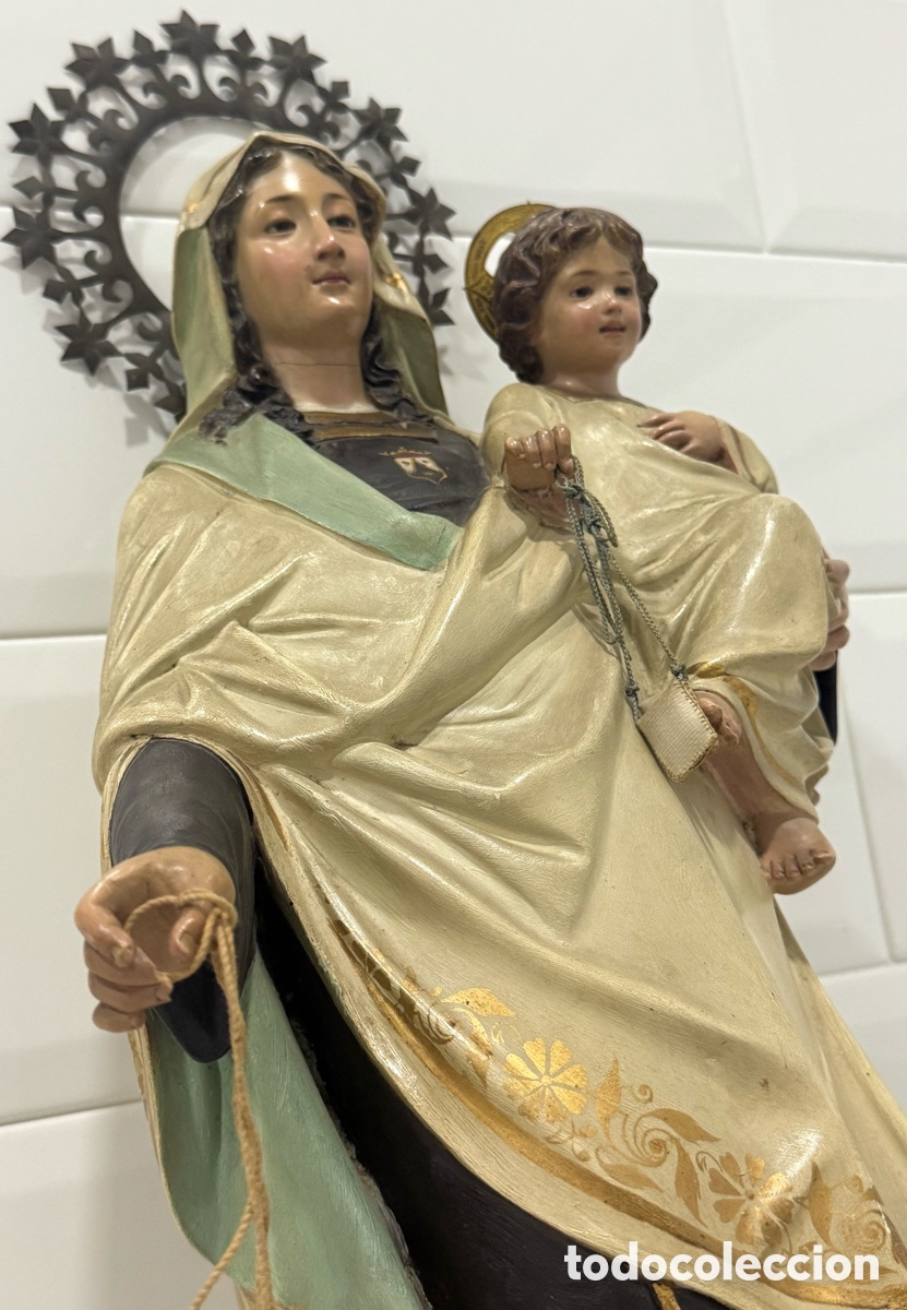Antig&uuml;edades: ESPECTACULAR GRAN VIRGEN DEL CARMEN PPIOS 1900 - Foto 23