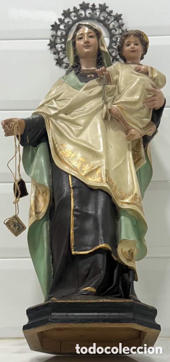 Antig&uuml;edades: ESPECTACULAR GRAN VIRGEN DEL CARMEN PPIOS 1900 - Foto 24