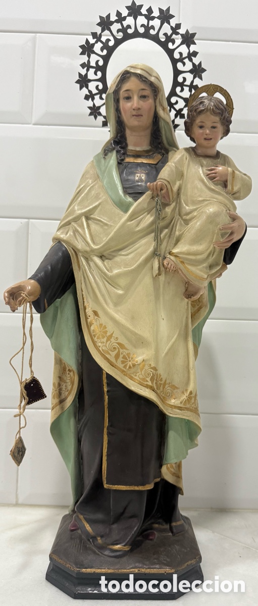 Antig&uuml;edades: ESPECTACULAR GRAN VIRGEN DEL CARMEN PPIOS 1900 - Foto 1