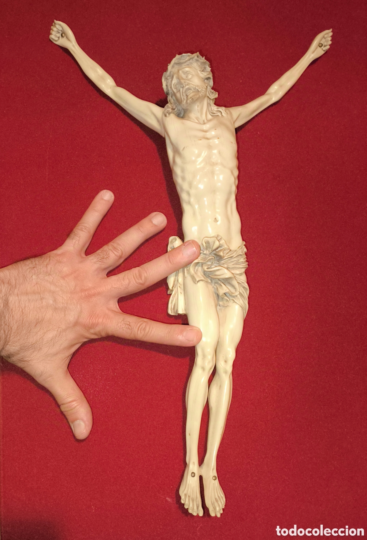 Antig&uuml;edades: CRISTO FIGURA 40.0 cm. - Foto 8
