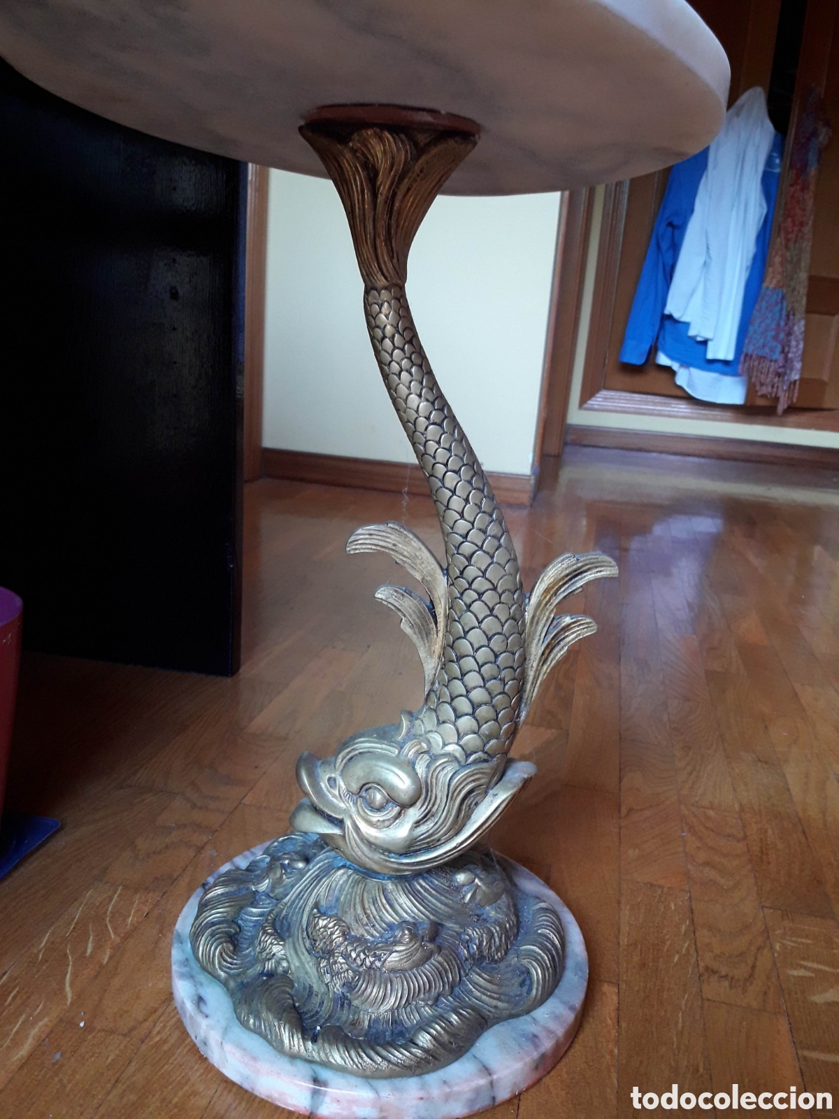 Antig&uuml;edades: MESITA DE MARMOL Y VROCE - Foto 3