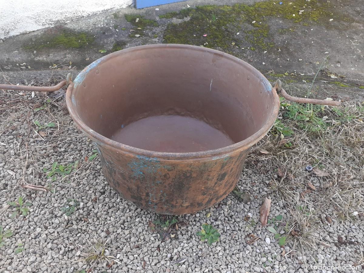 Antig&uuml;edades: Caldero en cobre de 64 cm de di&aacute;metro - Foto 2