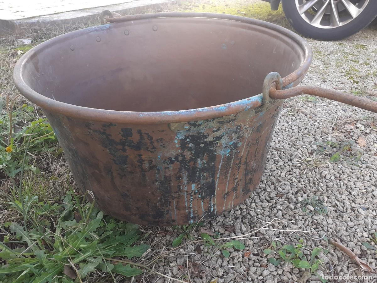 Antig&uuml;edades: Caldero en cobre de 64 cm de di&aacute;metro - Foto 5