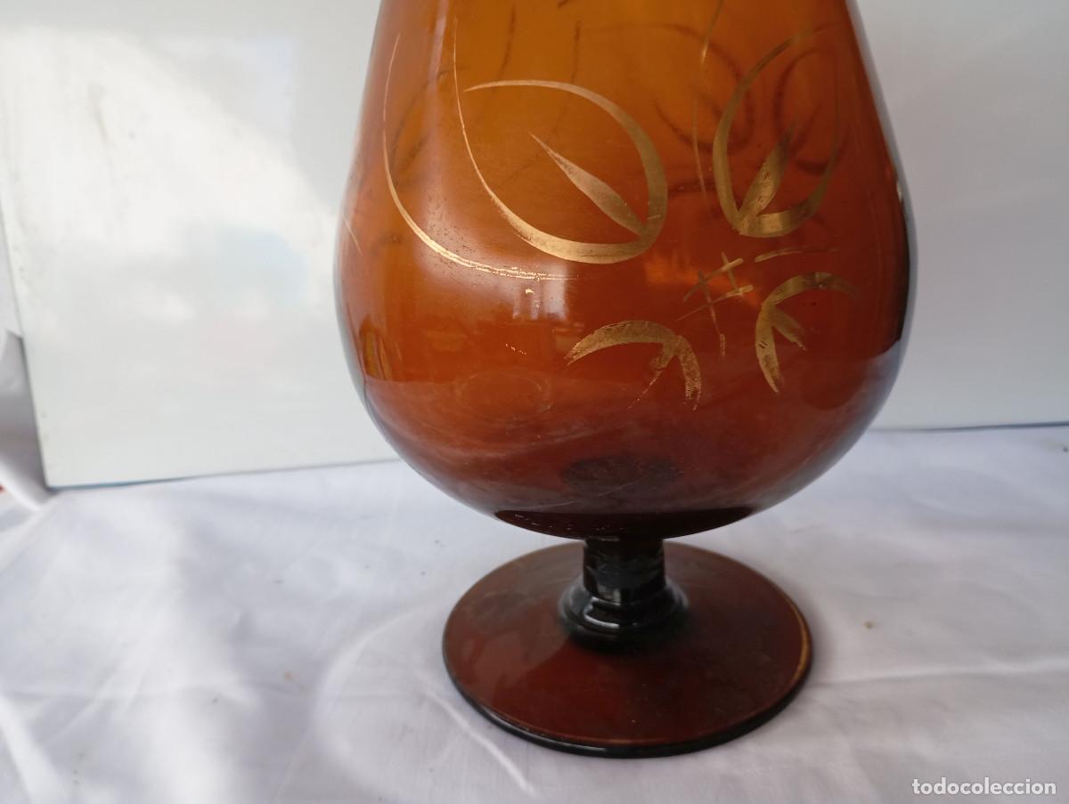 Antig&uuml;edades: centro de mesa copon cristal marron - Foto 3