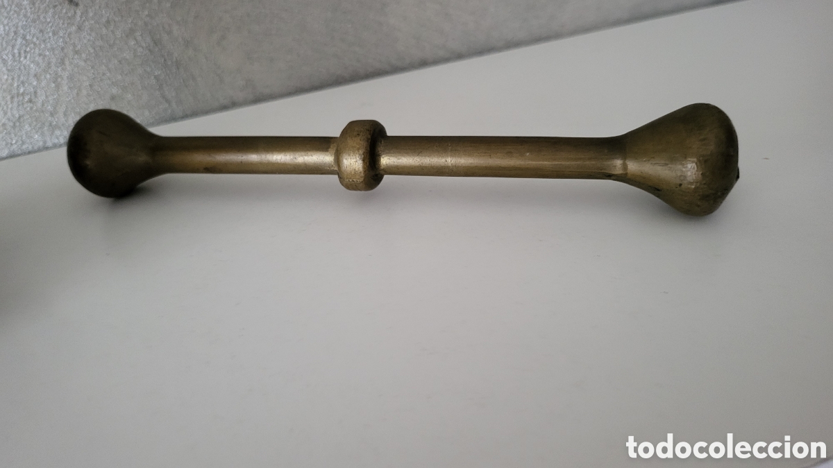 Antig&uuml;edades: ANTIGUO ALMIREZ O MORTERO DE BRONCE CON MANO - Foto 6