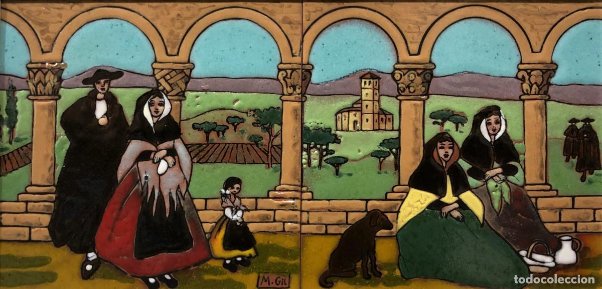 Antig&uuml;edades: PANEL DE AZULEJOS TEMA SEGOVIANO, ESTILO ZULOAGA - Foto 2