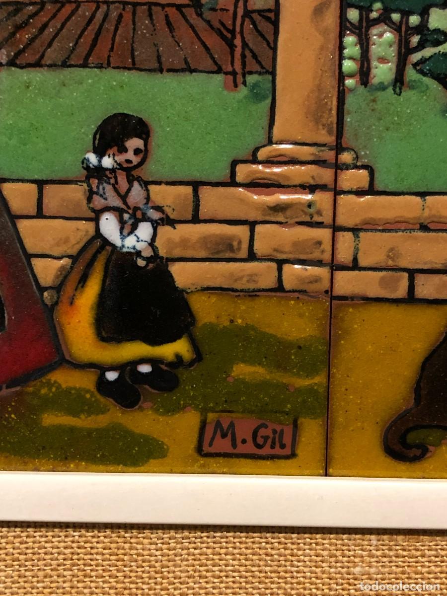 Antig&uuml;edades: PANEL DE AZULEJOS TEMA SEGOVIANO, ESTILO ZULOAGA - Foto 3