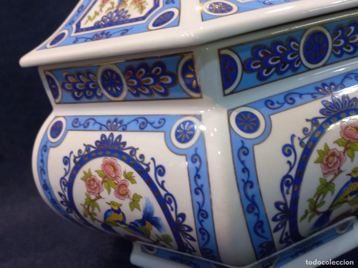 Antig&uuml;edades: SOPERA HEXAGONAL (porcelana oriental) faisanes - Foto 8