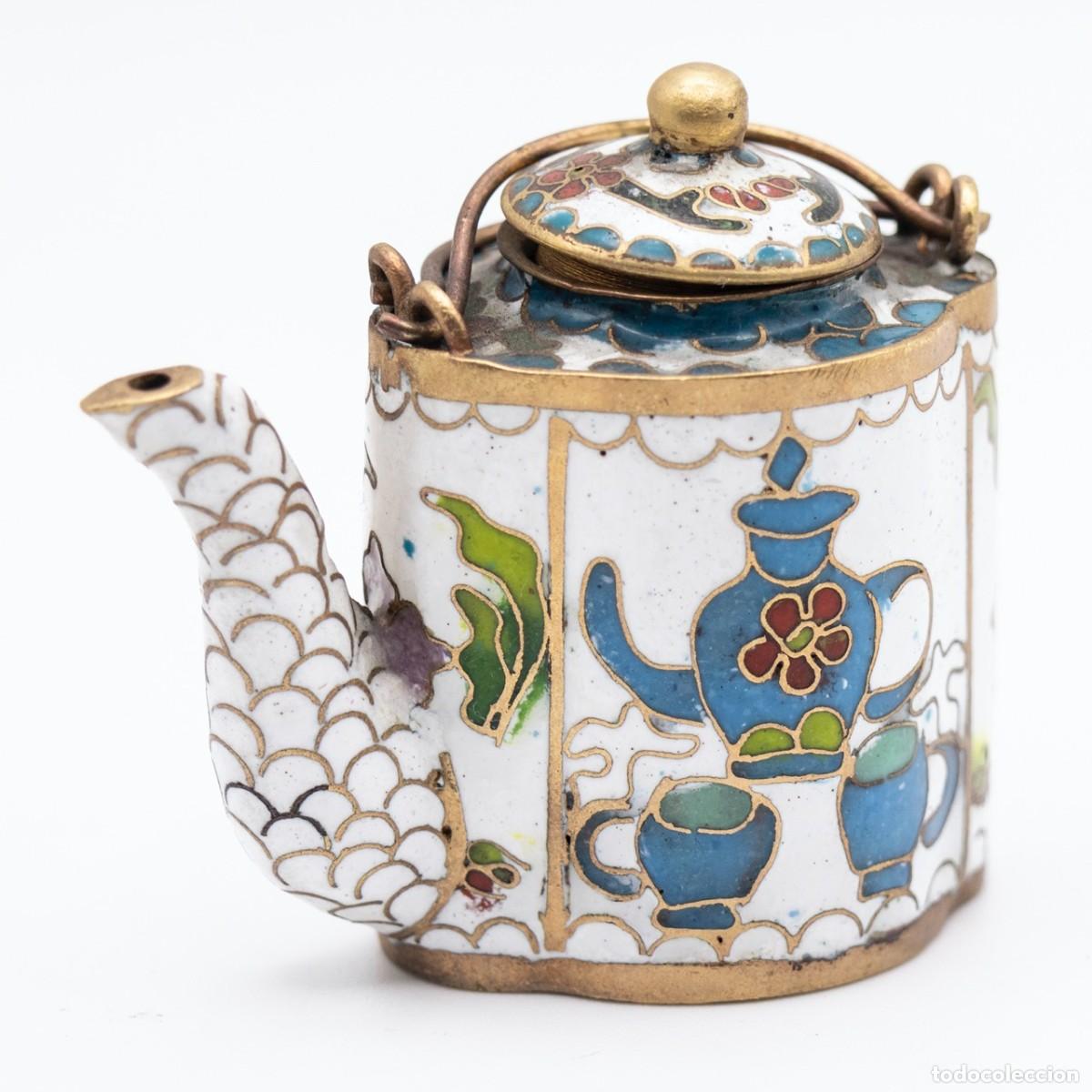 Antig&uuml;edades: Teteras Esmalte Cloisonn&eacute; - Foto 3