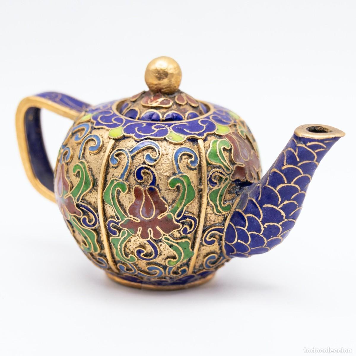 Antig&uuml;edades: Teteras Esmalte Cloisonn&eacute; - Foto 4
